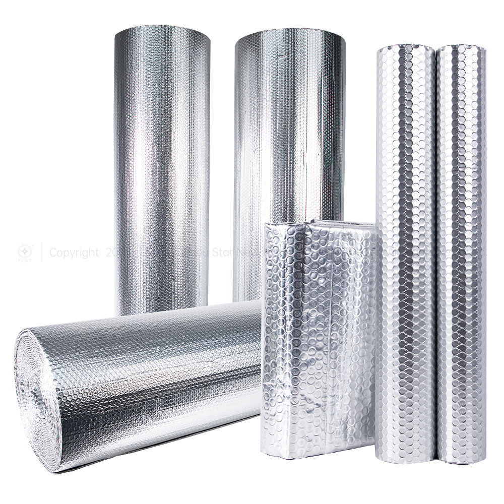 Stock goods Aluminum flex greenhouse bubble foil film insulation/bubble thermal insulation roll 1.2*40m