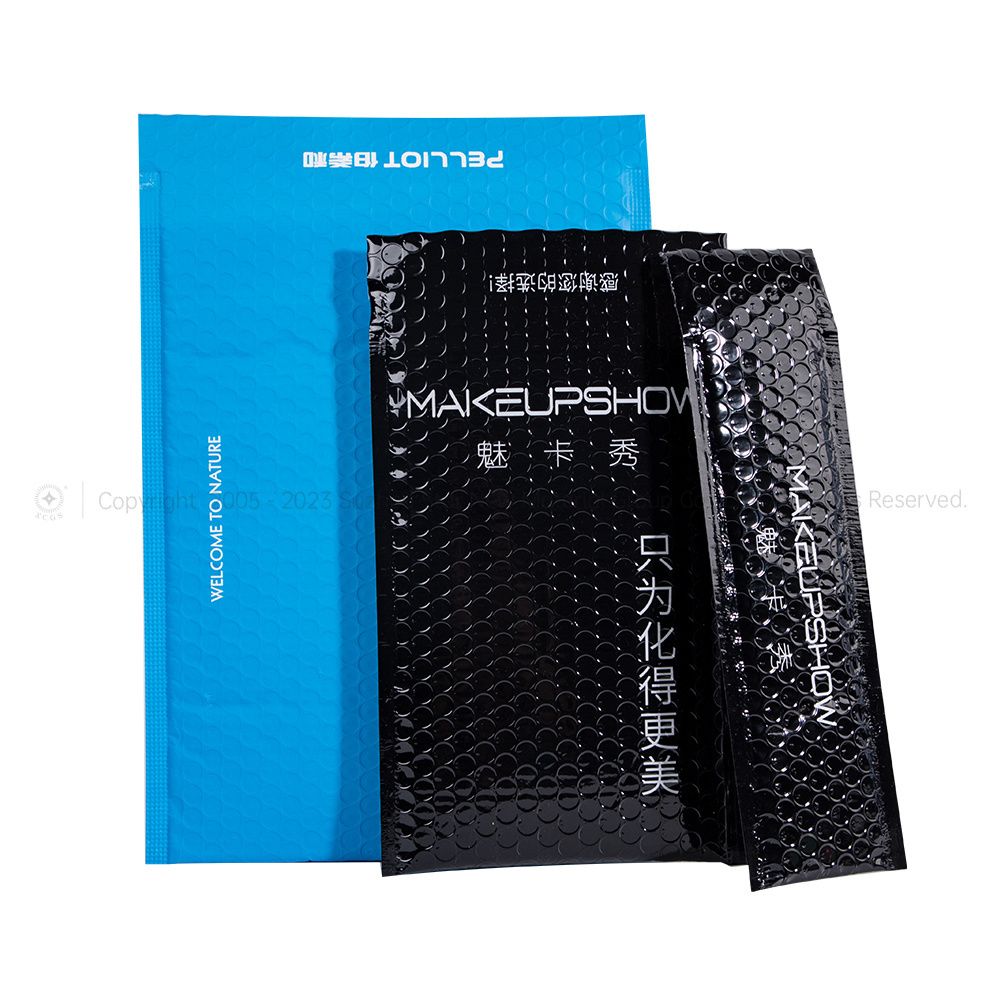 2023 New Design Bubble Post Mailer with LOGO Black Padded Mailing Postage Envelope Waterproof Matte Courier Express Bag