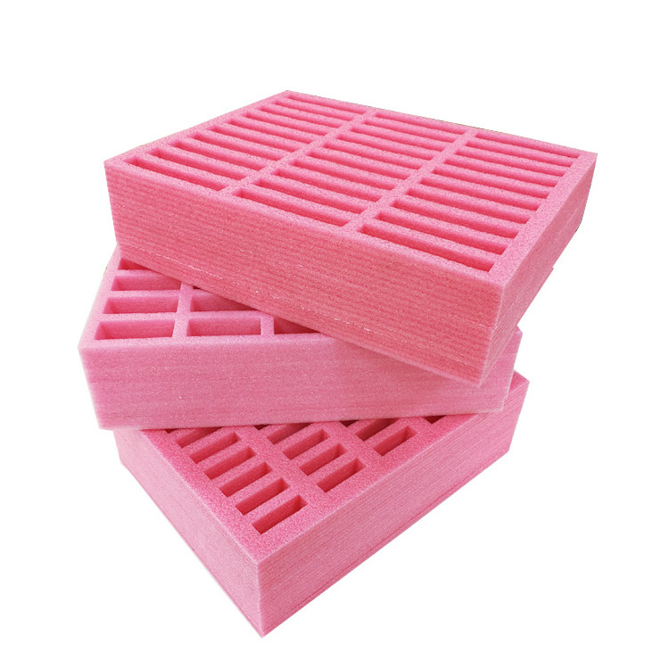 Packing Foam Sheets Custom Highabstract Geometricic EPE  Red Creativestom Shape 20-30kg/m3 Urethane Foam Sponge