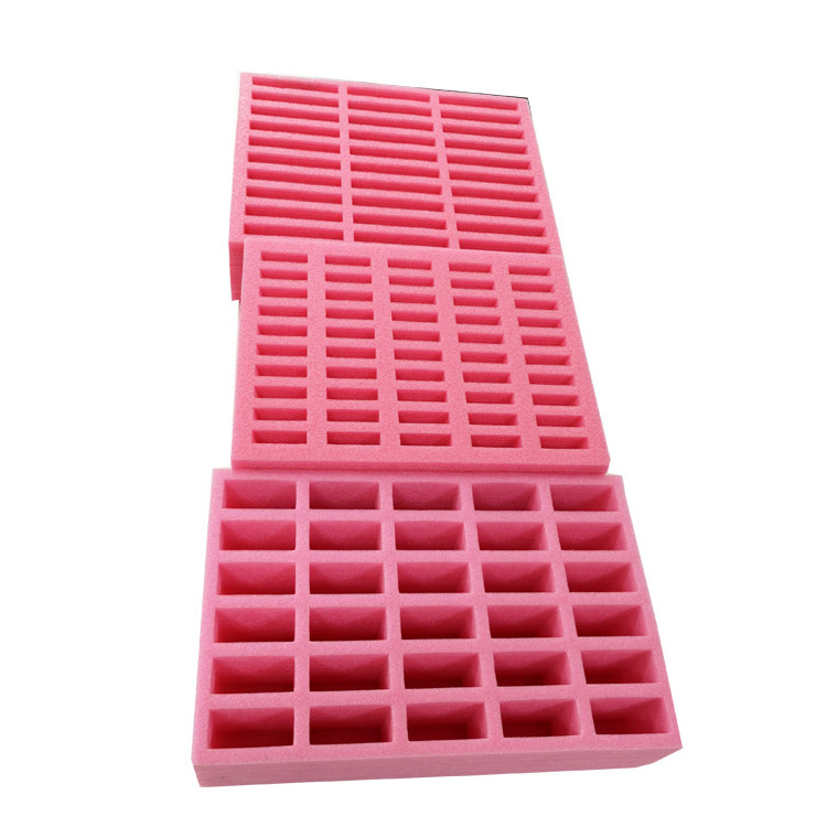 Packing Foam Sheets Custom Highabstract Geometricic EPE  Red Creativestom Shape 20-30kg/m3 Urethane Foam Sponge