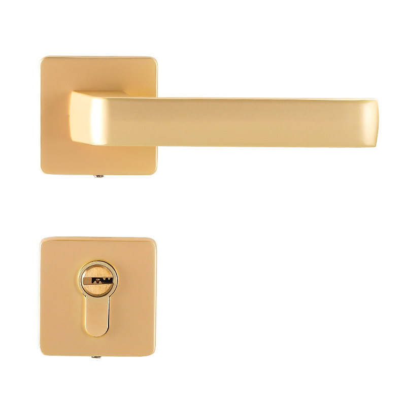 Safety Lock Fancy Interior Door Lock Lever Handles Modern Door Lock With  Key Cylinder//