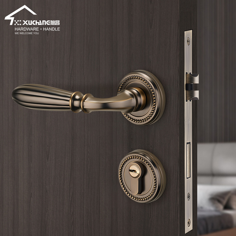 Chinese Manufacturer Household Interior Door Lever Handles Antique Door Lock Sets