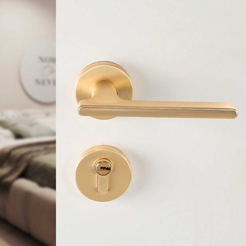 Gold color New Development Design Handle Indoor Silent Door Lock