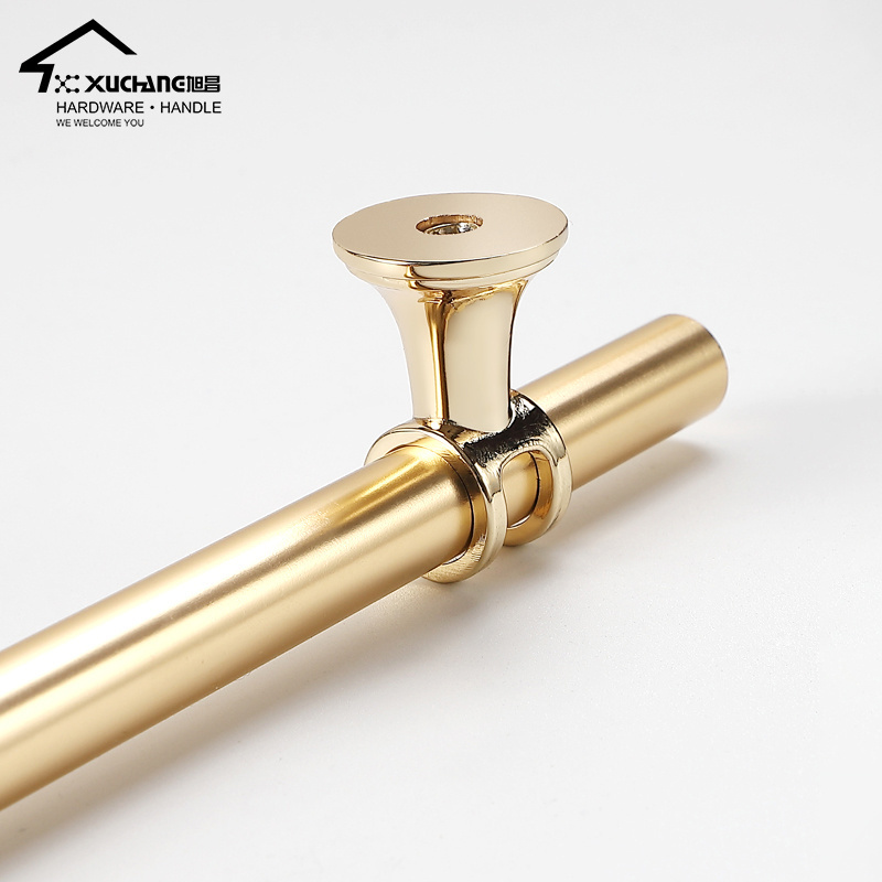 Contemporary Most Popular Luxury Style Brushed Brass 96mm Cabinet Hardware Handle Drawer Pulls