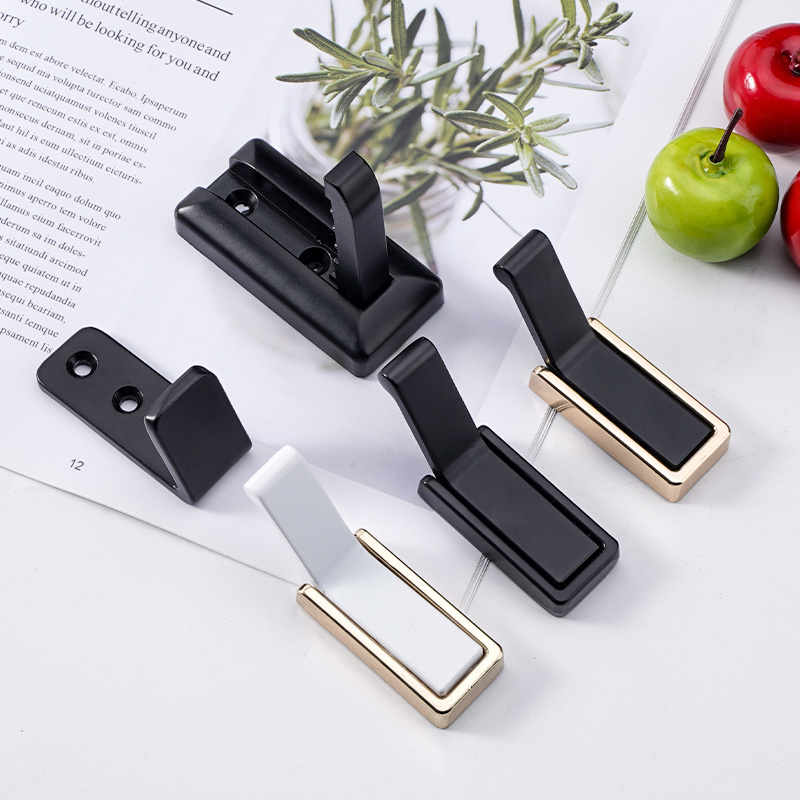 Hot Selling Foldable Matt Black Hardware Easy to install strong bearing gravity Large Wall Coat Hook