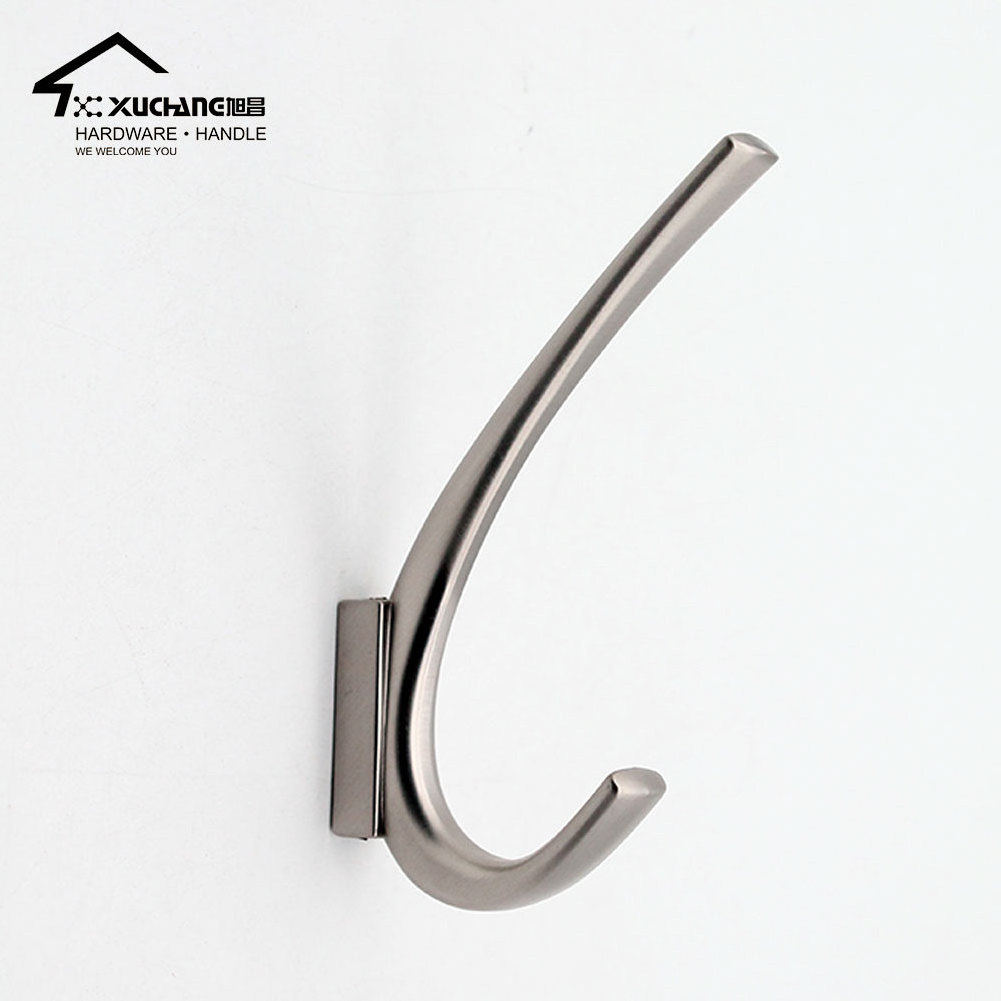 New Simple Wall Clothes Furniture Brushed Nickel Single Metal Hooks For Clothes Door Display Hanger Hook