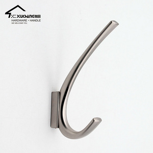 New Simple Wall Clothes Furniture Brushed Nickel Single Metal Hooks For Clothes Door Display Hanger Hook