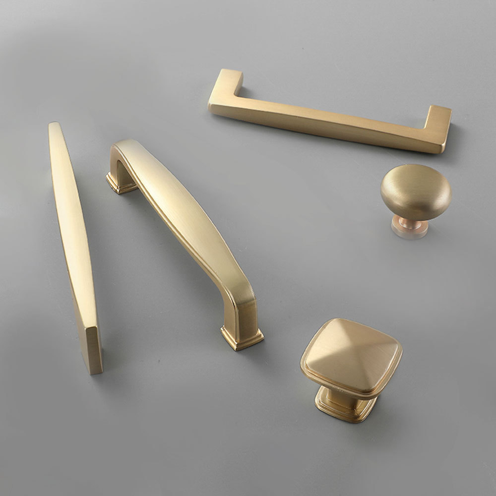 Modern Luxury  Furniture Bedroom Cabinet Drawer  Handle Gold Zinc Alloy Pull