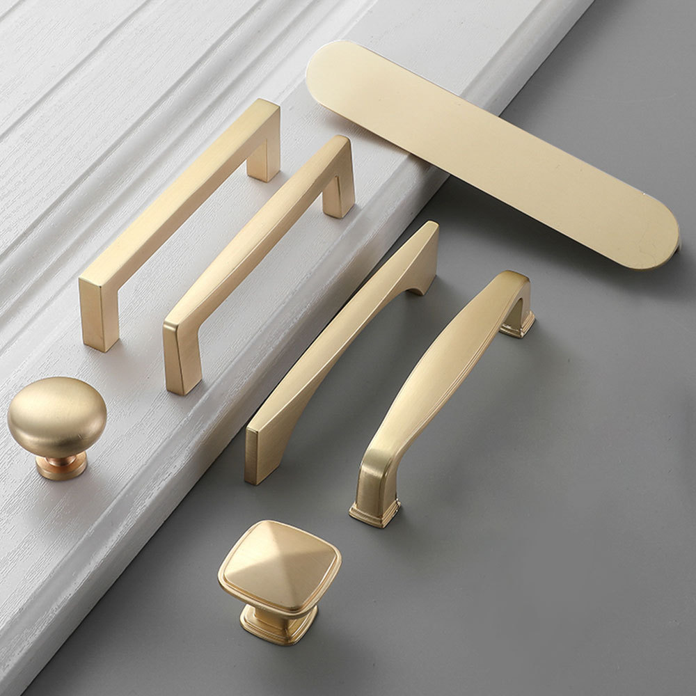 Modern Luxury  Furniture Bedroom Cabinet Drawer  Handle Gold Zinc Alloy Pull