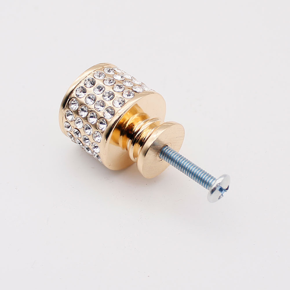 High Quality Crystal Diamond Single Hole Handles KGP Furniture Bedroom Drawer Knobs Dressers Pulls