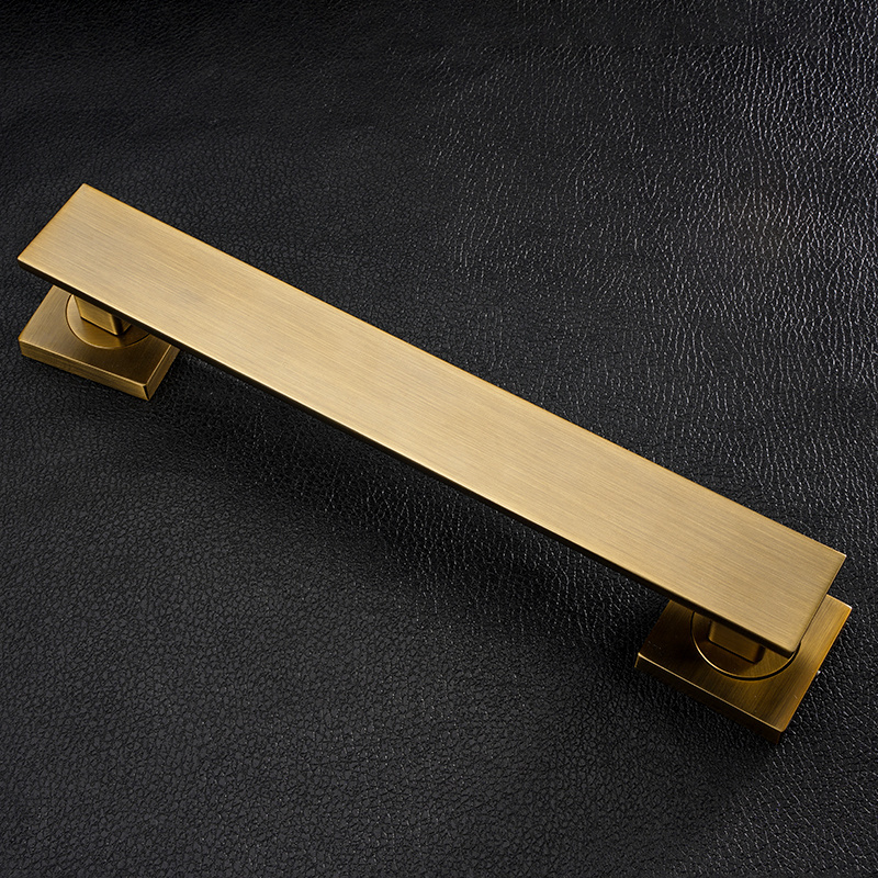 Classical style brass antique square sliding door pull handle Exterior Big Door Pull wood door handle