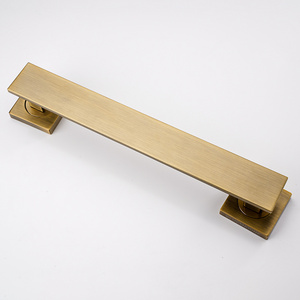 Classical style brass antique square sliding door pull handle Exterior Big Door Pull wood door handle