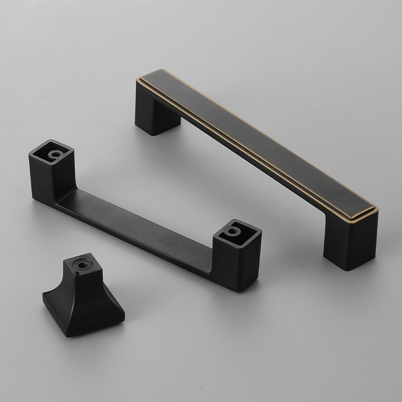 Modern Metal 96mm Matt Black Bedroom Handle Cabinet Kitchen Furniture Door Handle