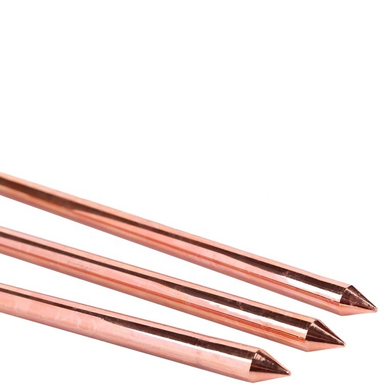 HUA DIAN 2020 High QUALITY HUA DIAN GROUND ROD with COPPER-BONDED GROUND R0D for GROUNDINGS Copper Coated Steel 10 Year Reliable