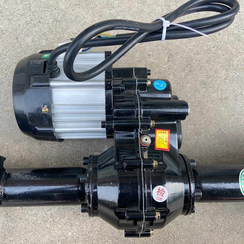 Low speed 700W 48V brushless motor rear driving axle with controller set Electric trolley flat car retrofit rear wheel kit