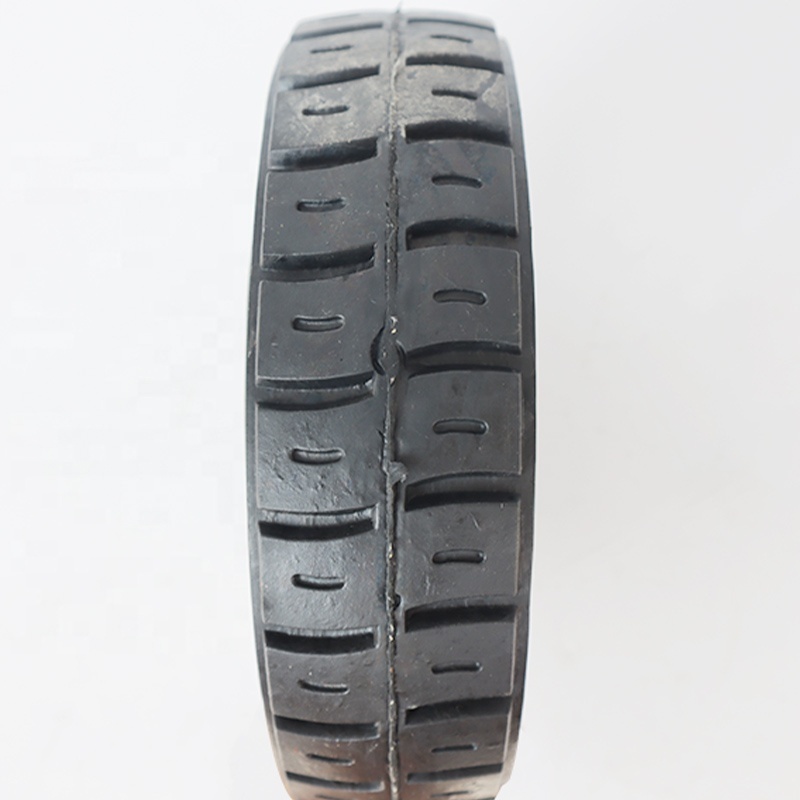 Hot selling 25cm solid tires,suitable for engineering electric hand push Trolley front wheel rubber tyre