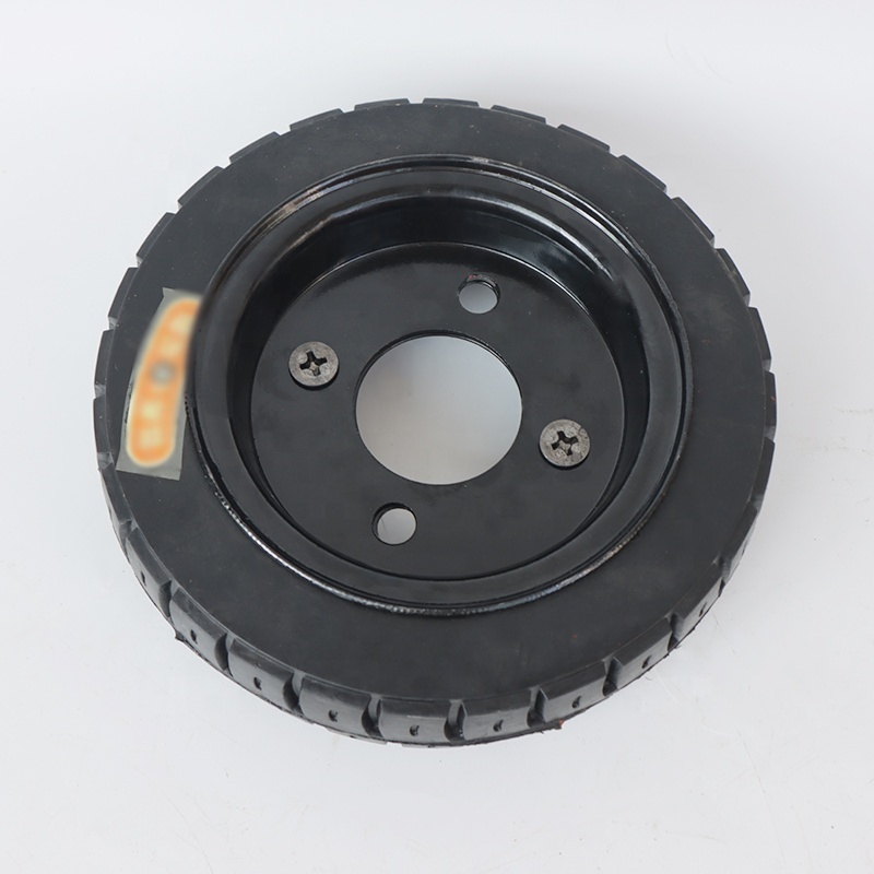 Hot selling 25cm solid tires,suitable for engineering electric hand push Trolley front wheel rubber tyre