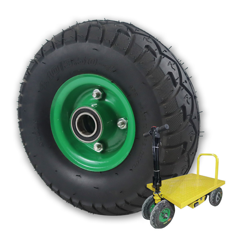 25cm front wheel pneumatic tyre, including bearing, suitable for wheelbarrow, storage car, etc