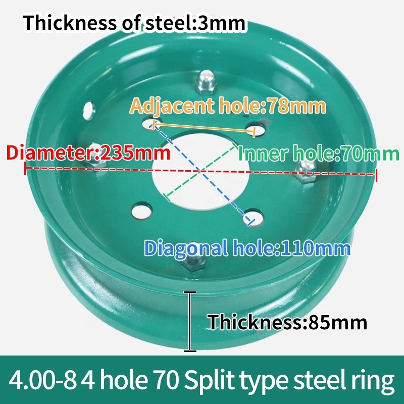 wholesale and retail  steel rims 3.00-8/4.00-8 tire rims for electric tricycles and quads