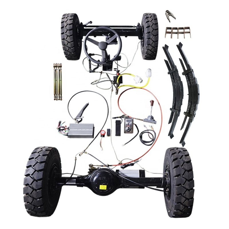 electric car conversion kit oil brake 3000w brushless Rear axle with front steering axle electric 4 wheeler car kit