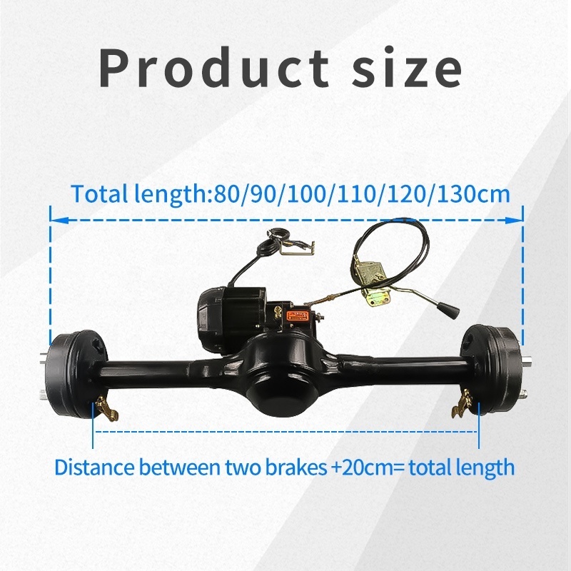 Drive shaft Shift rear axle 1300W brushless motor Electric Tricycle vehicle Transmission Gear Change rear Drum BRAKE  REAR AXLE