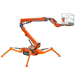 26m curved arm type electric drive spider aerial work vehicle hydraulic platform lift telescopic lifting  tables