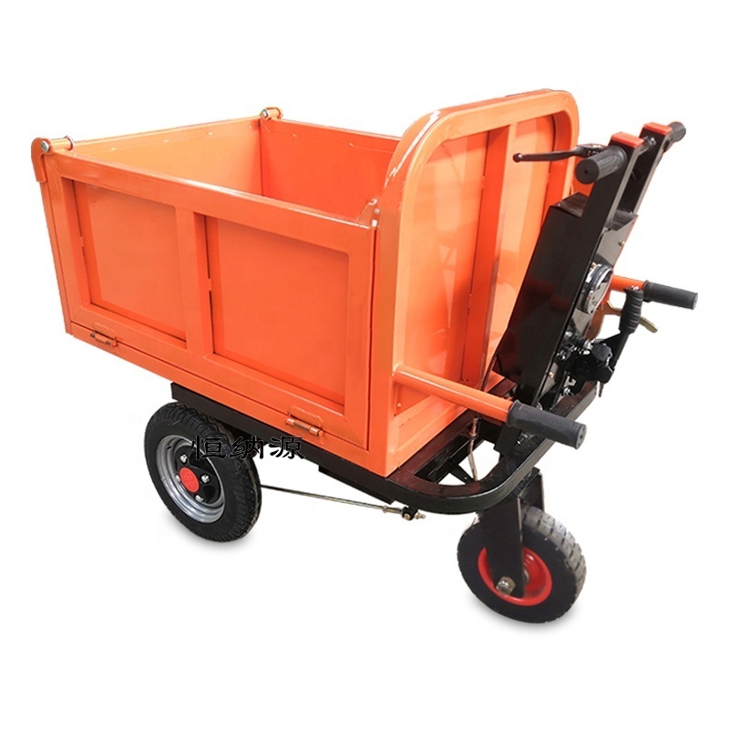 48V800/1000W Engineering  electric tricycle hand truck trolleys cart Construction site hand pushed Ash hopper farming dung truck