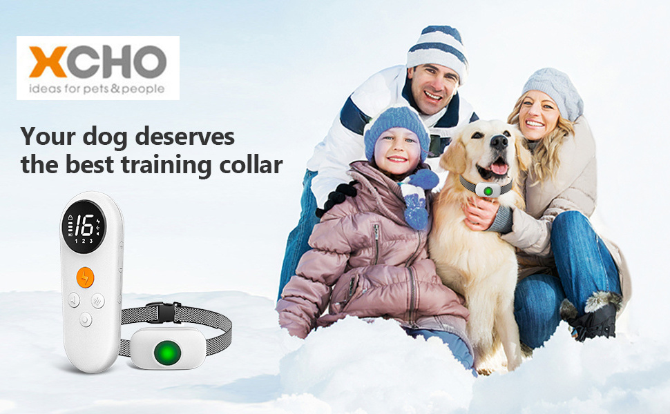 Dog Training Collar Waterproof 1640ft Remote Rechargeable Waterproof Electric Shock Collar with Beep Vibration Shock