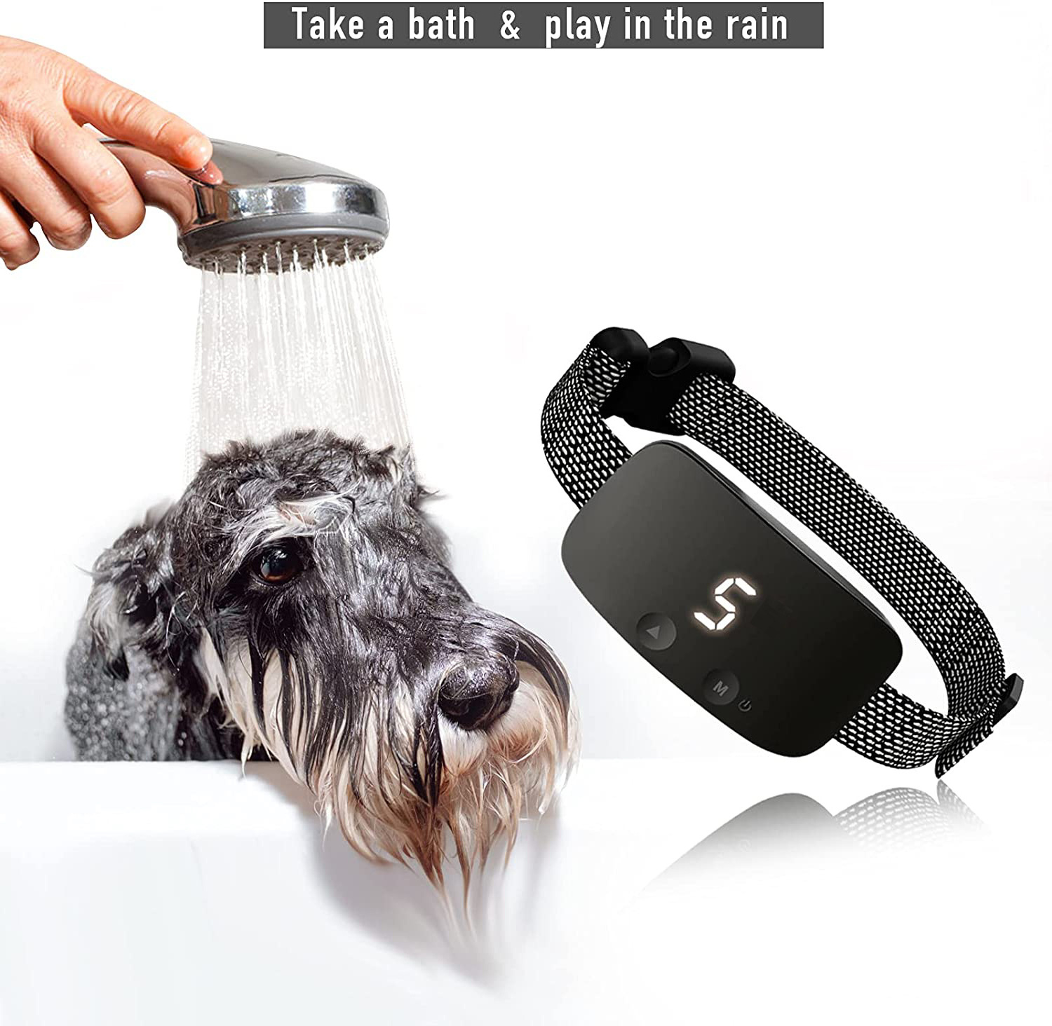 Online 2023 Rechargeable waterproof Non Shock Dog Training beep and vibration only Anti Bark Collar humane training