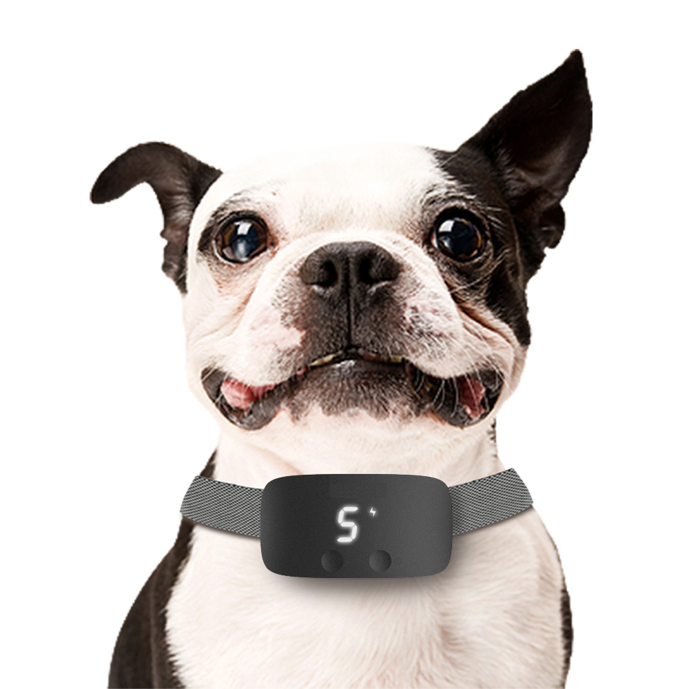 Online 2023 Rechargeable waterproof Non Shock Dog Training beep and vibration only Anti Bark Collar humane training