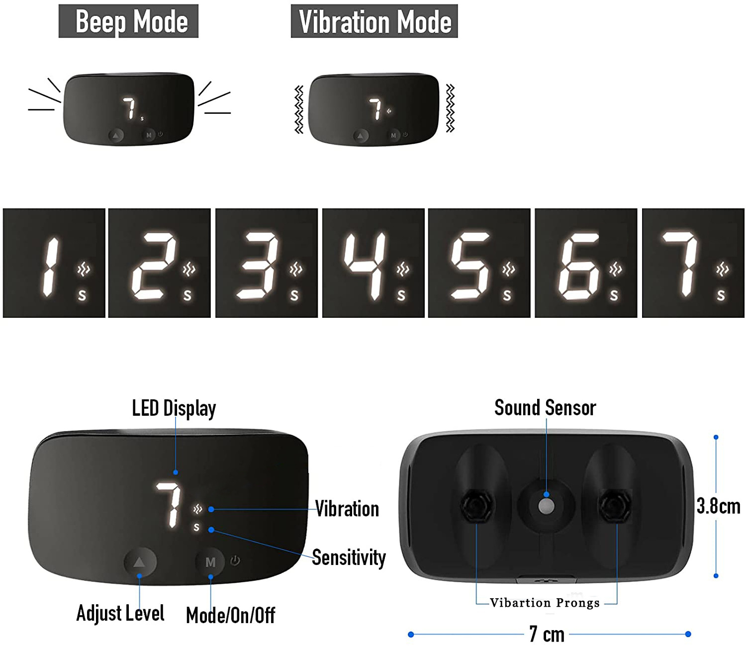 Online 2023 Rechargeable waterproof Non Shock Dog Training beep and vibration only Anti Bark Collar humane training