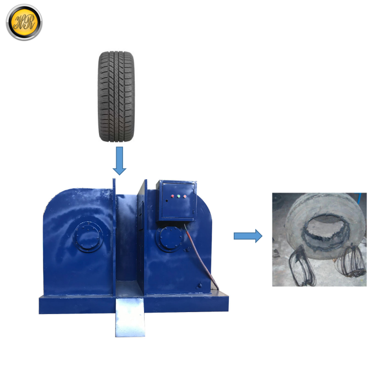 Full Automatic Double Hooks Tire Debeader / Tire Bead Wire Separator in Waste Tyre Recycling Plant