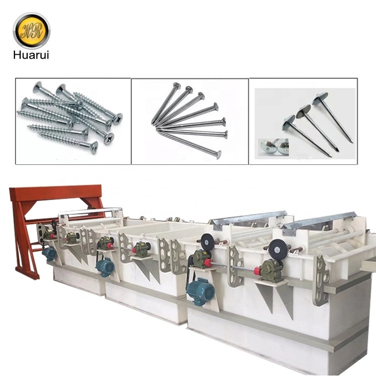 Electroplating line cold galvanizing line Screw Bolt Mental coating equipment