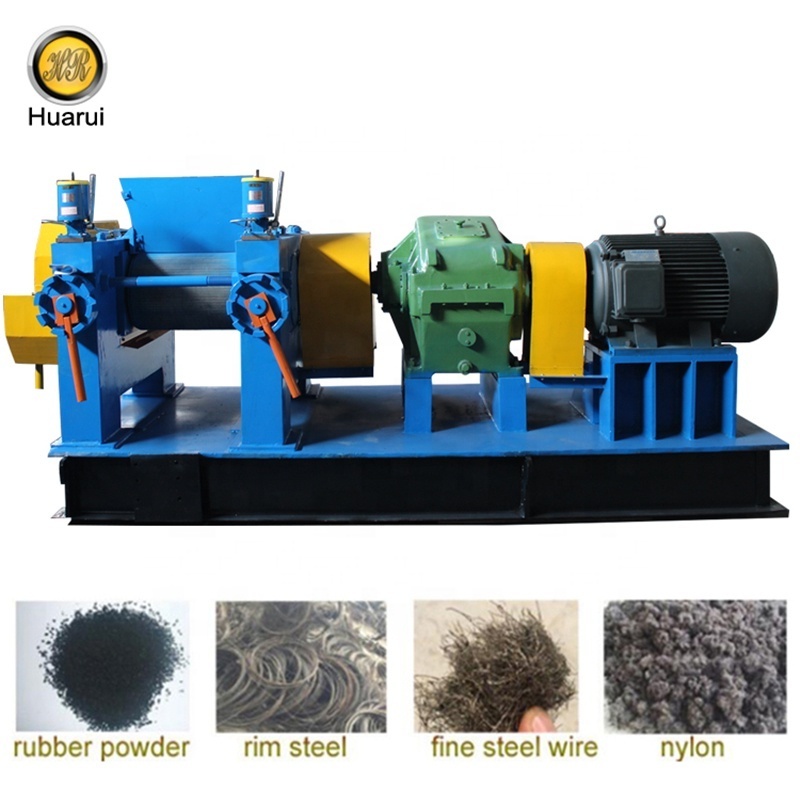 Rubber crusher machine to make rubber powder granules tire recycling machine