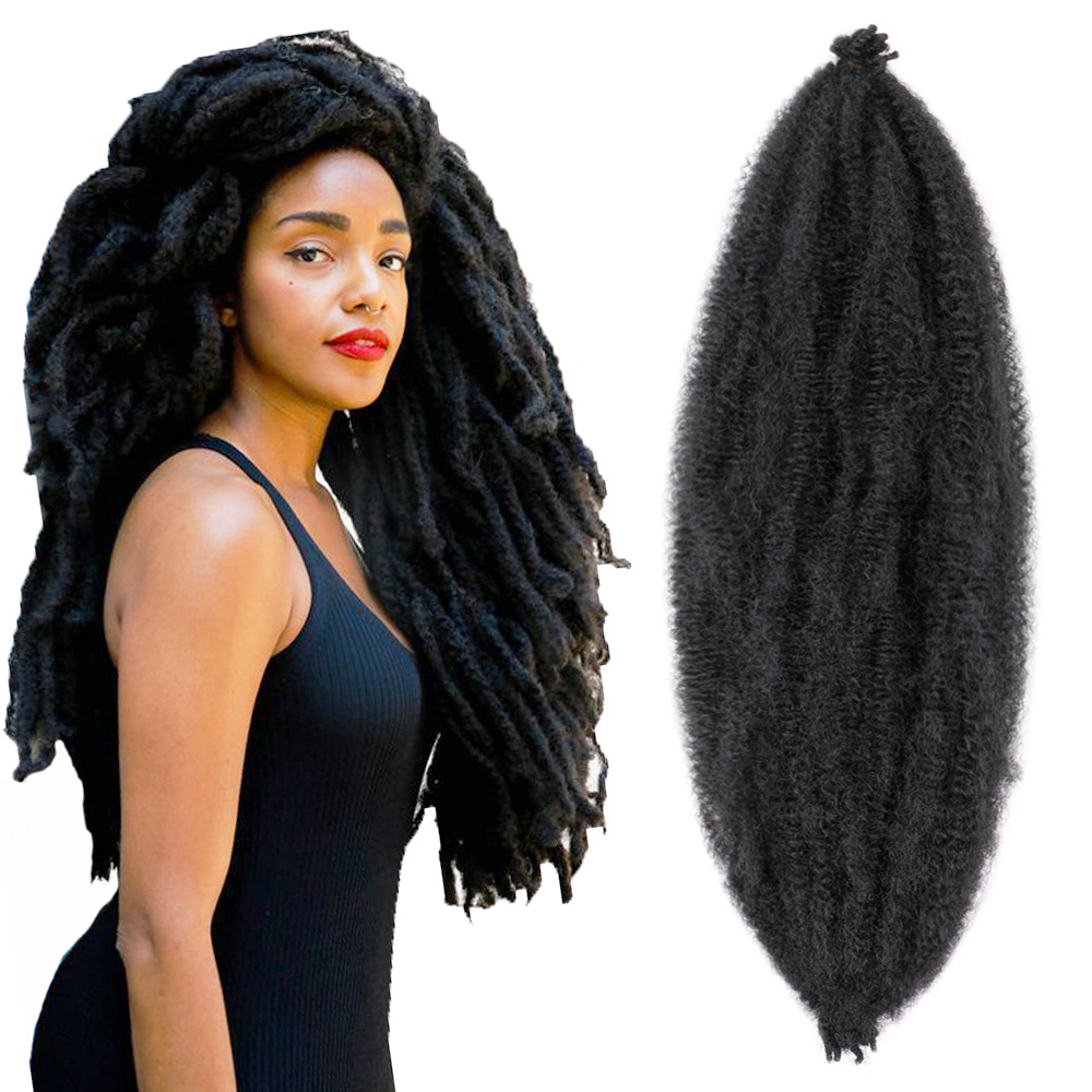 Kinky Afro Curl Ombre Hair Extension Marley Braid Crochet Braid Hair Spring Afro Twist Crochet Hair