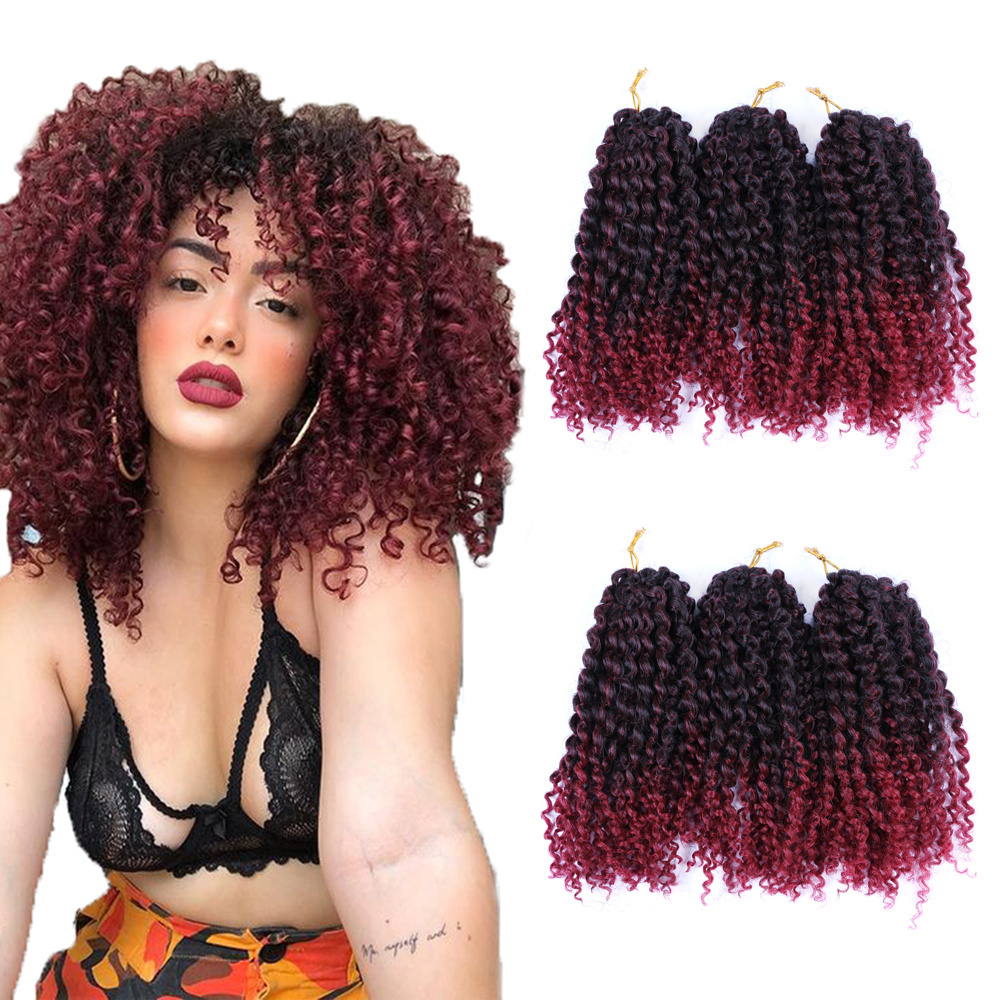 Marlybob Crochet Braiding Hair Ombre Mali Bob Ombre Marleybob Crochet Hair Kinky Curly Marlybob Braid Hairs