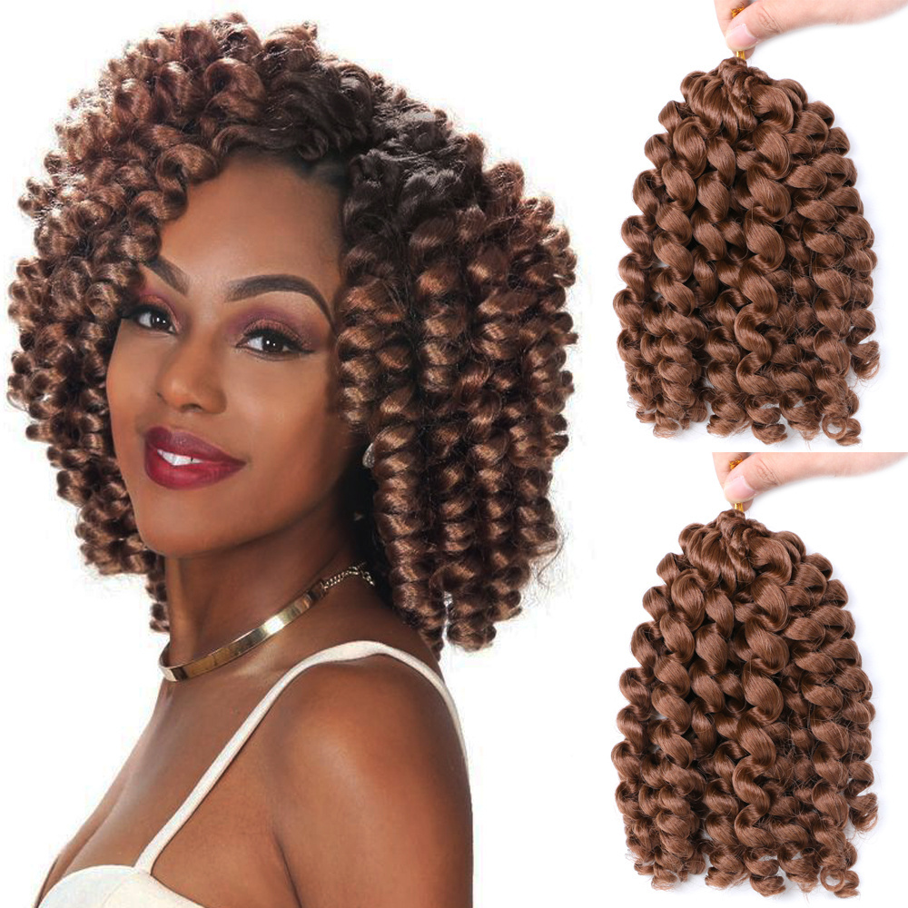 Rocking Beautiful Wand Curls Ringlet Wand Curl Premium Synthetic Fibers Hand-made Wand Curl Crochet Hair 10 Inch