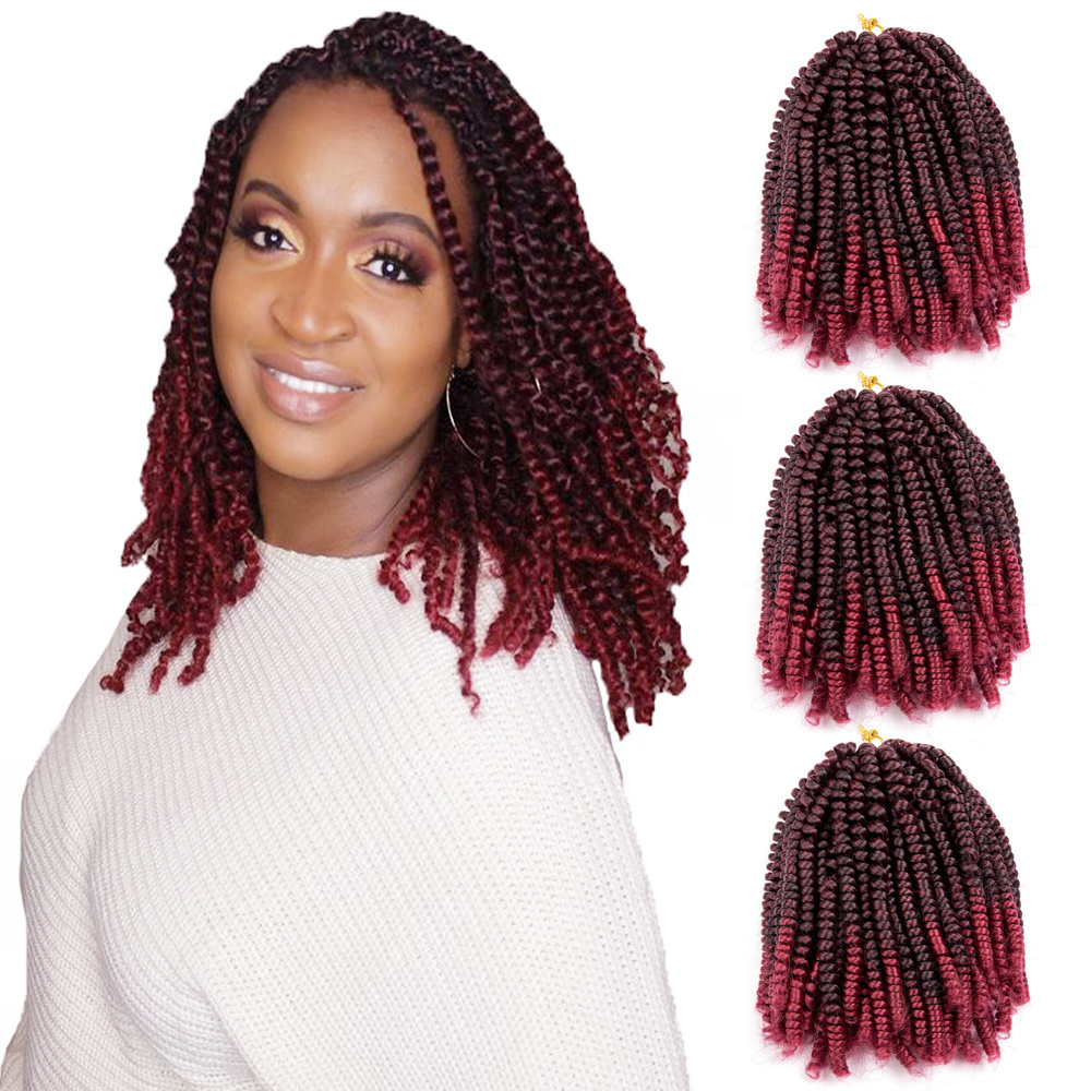 Nubian Twist Braid Hair Spring Hair 8 Inches Pre Looped Spring Twist Crochet Braid Spring Twist Hair 8 Inch