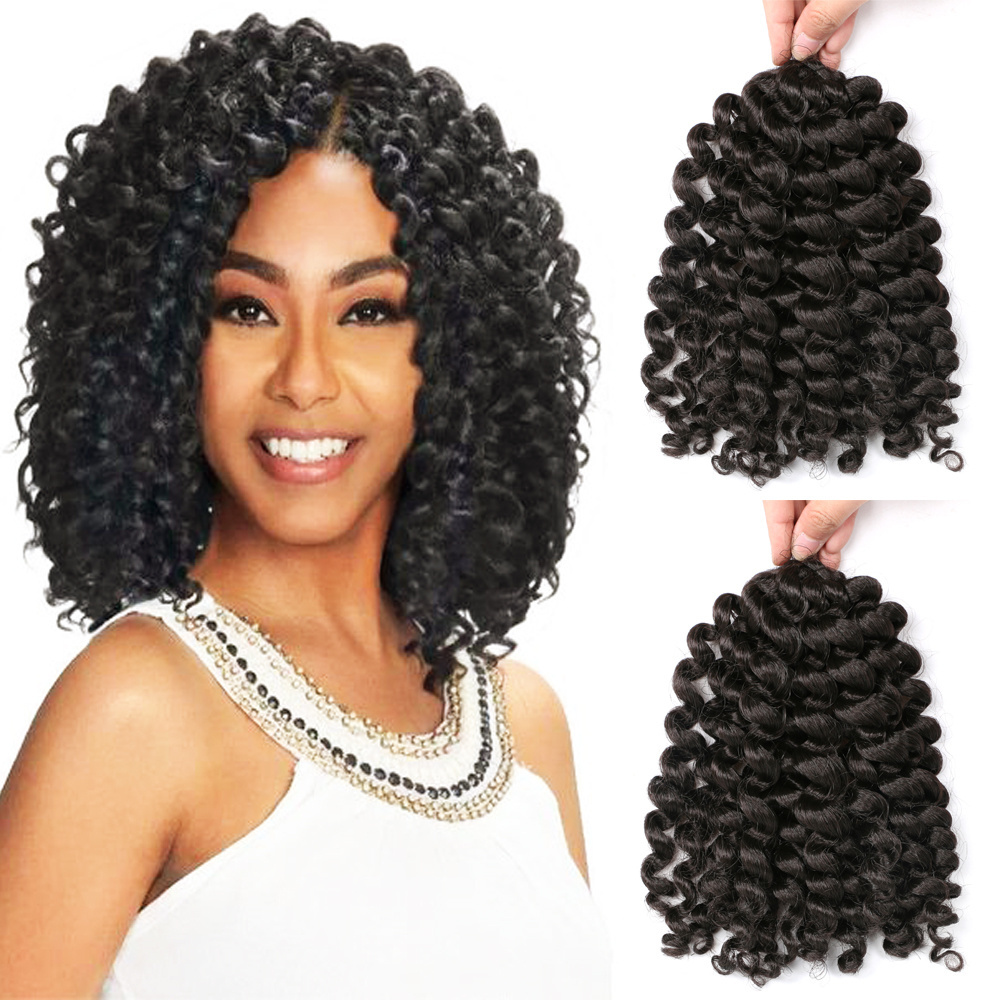 Rocking Beautiful Wand Curls Ringlet Wand Curl Premium Synthetic Fibers Hand-made Wand Curl Crochet Hair 10 Inch