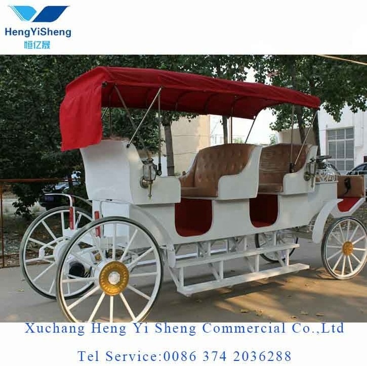 Handsome Cab Sightseeing Horse Drawn Carriage/Wagon/Carts for Sale/Electric Cinderella Children Garden Horse Cart