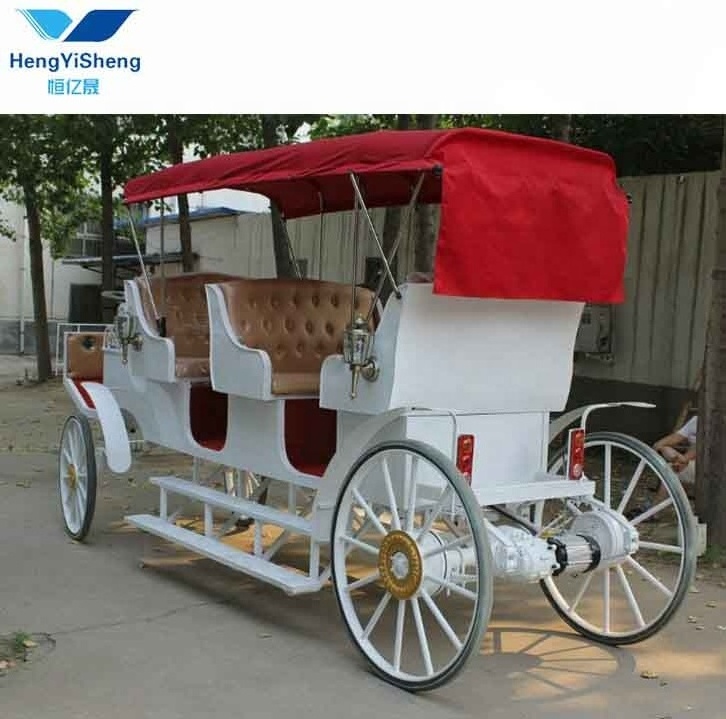 Handsome Cab Sightseeing Horse Drawn Carriage/Wagon/Carts for Sale/Electric Cinderella Children Garden Horse Cart