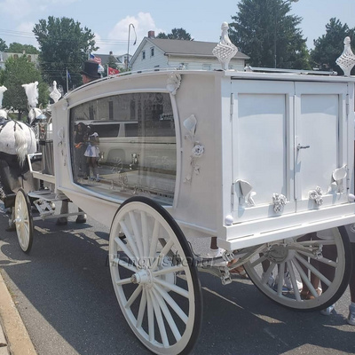 Funeral Coaches Manufacturer Coffin Horse Drawn Carriage /High Quality  Chariot Horse Drawn Hearse for Sale