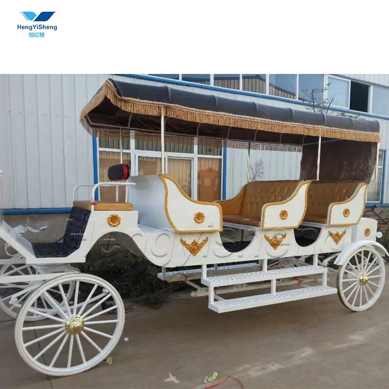 Special Transportation Tourist Sightseeing Horse Carriage Cinderella/Luxury Four Wheels Royal Horse Carriage Manufacturer