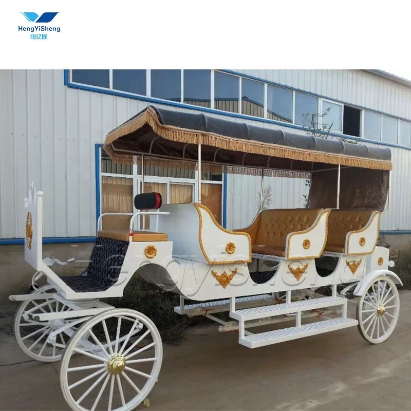 Special Transportation Tourist Sightseeing Horse Carriage Cinderella/Luxury Four Wheels Royal Horse Carriage Manufacturer