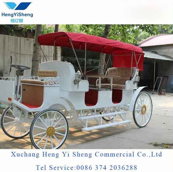 Handsome Cab Sightseeing Horse Drawn Carriage/Wagon/Carts for Sale/Electric Cinderella Children Garden Horse Cart