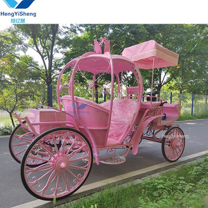 Beautiful pink Cinderella Pumpkin Horse Carriage/Perfect Wedding carriage/classic electric horseless carriage