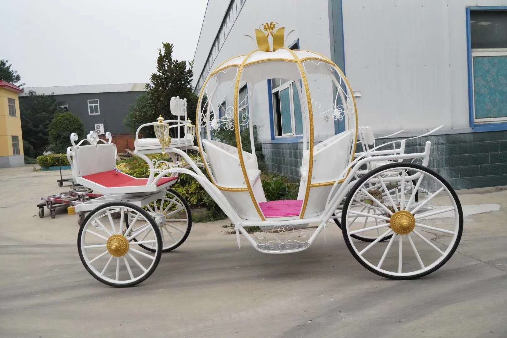 White Electric Cinderella Pumpkin Horse Carriage/Wedding carriage/electric horseless carriage