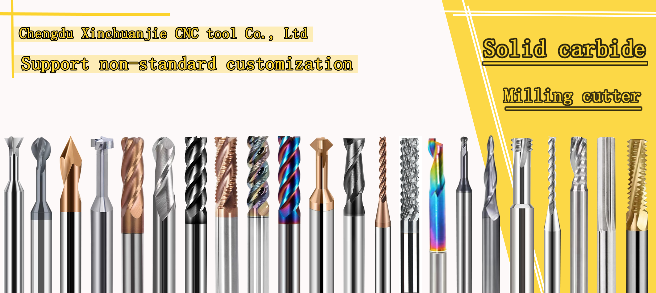 XCJ CNC Cutting Tools Tungsten Carbide endmill HRC65 4 Flute Fresa End Mill ball nose end mill Carbide Milling cutter