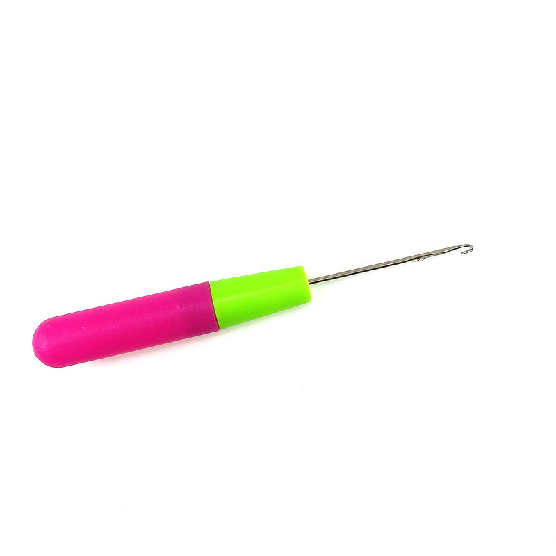 Plastic Handle Stainless Steel Latch Knitting Crochet Braid Hair Hook For Braid Hair Extension