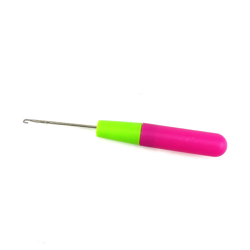 Plastic Handle Stainless Steel Latch Knitting Crochet Braid Hair Hook For Braid Hair Extension